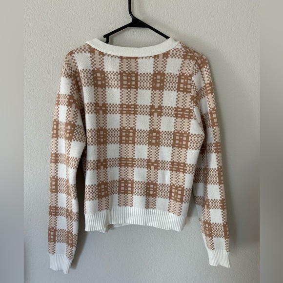 Pink Lilly Neutral Knit Cardigan Sweater - Picture 6 of 7